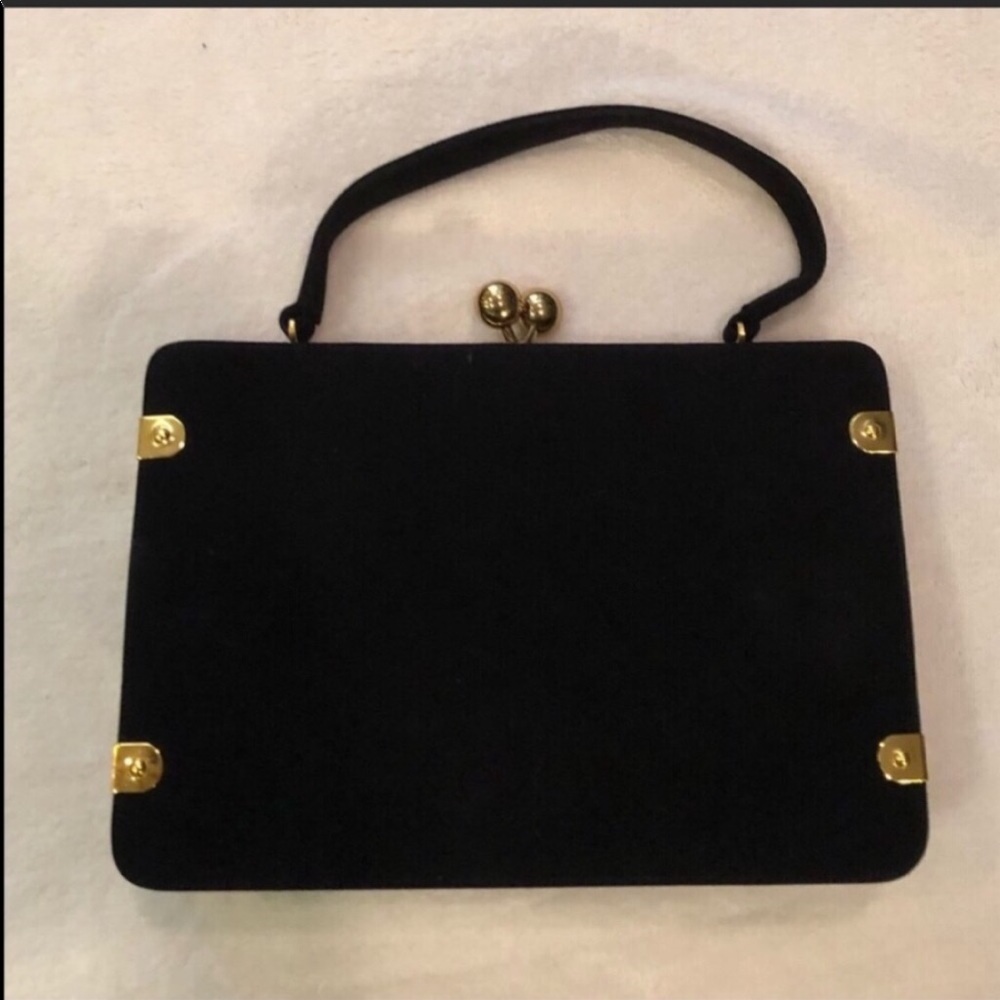Bienen-Davis Suede Velvet Feel Vintage Evening Bag - Picture 2 of 8